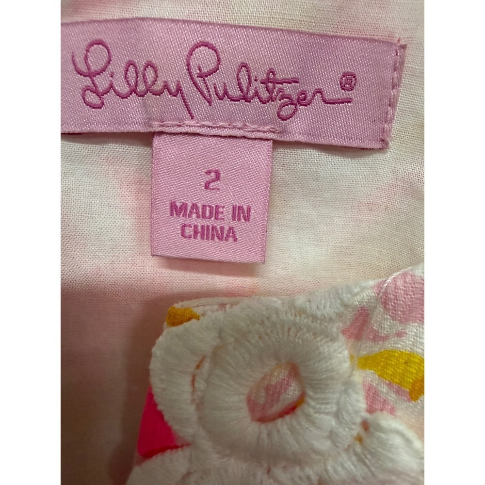Lilly Pulitzer Magnolia Top Kir Pink Orange Royal Ohh La La Halter Tank Sz 2 View 6